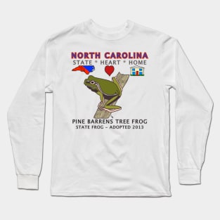 North Carolina - Frog - State, Heart, Home - State Symbols Long Sleeve T-Shirt